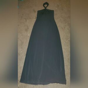 Black A-line Maxi Dress for Work